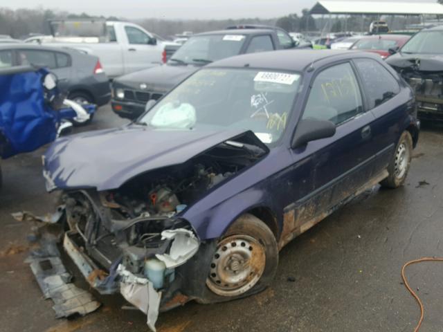 2HGEJ6426WH106847 - 1998 HONDA CIVIC CX BLUE photo 2