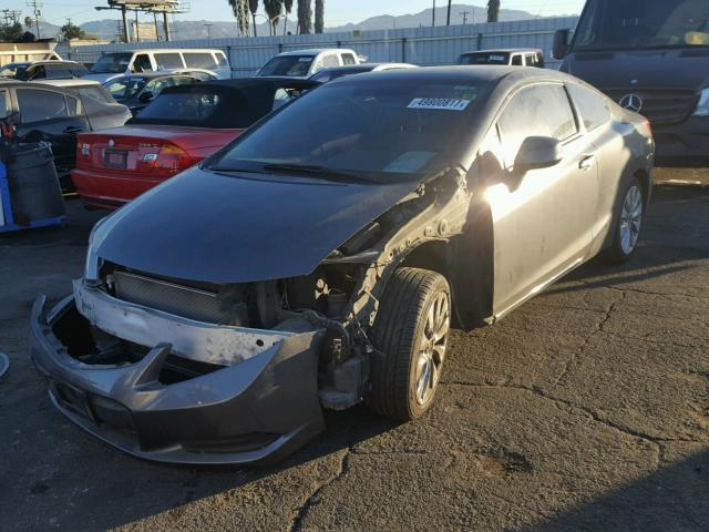 2HGFG3B52CH537986 - 2012 HONDA CIVIC LX GRAY photo 2