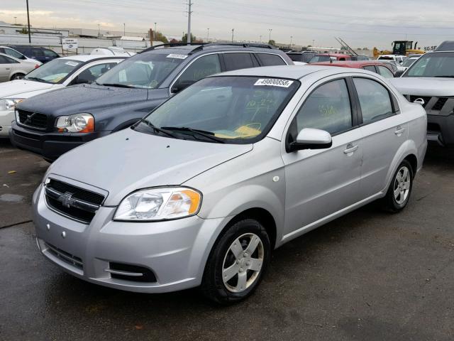KL1TD56658B237861 - 2008 CHEVROLET AVEO BASE Srebrny zdjęcie 2