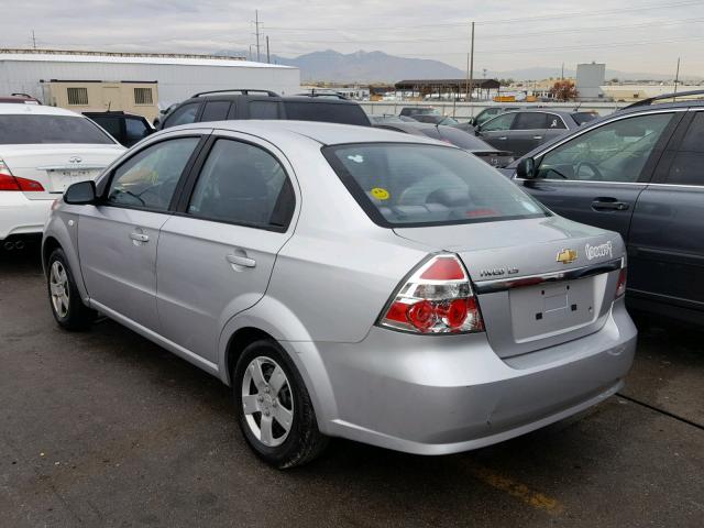 KL1TD56658B237861 - 2008 CHEVROLET AVEO BASE Srebrny zdjęcie 3