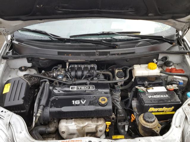 KL1TD56658B237861 - 2008 CHEVROLET AVEO BASE Srebrny zdjęcie 7
