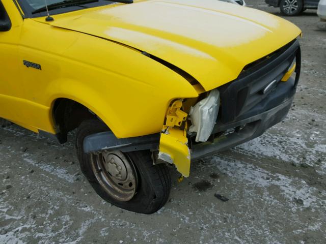 1FTYR10U34PB64325 - 2004 FORD RANGER YELLOW photo 9