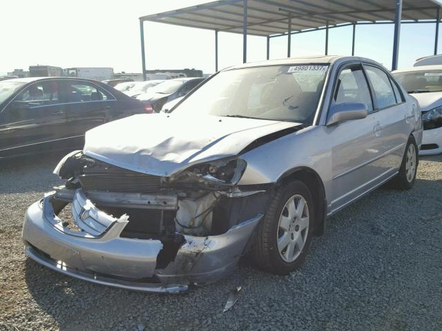 2HGES26862H534595 - 2002 HONDA CIVIC EX SILVER photo 2