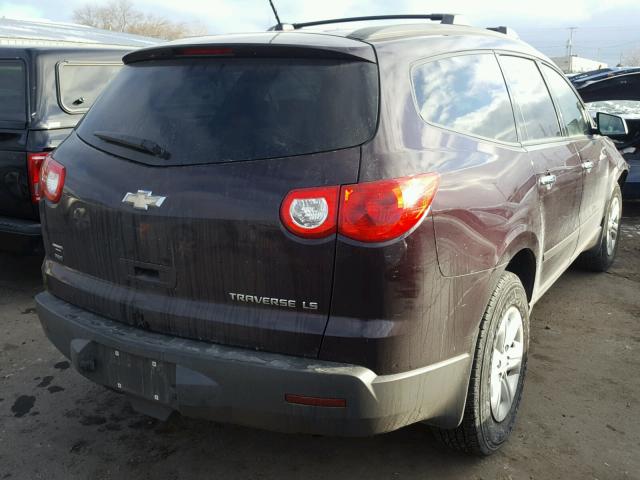 1GNLVEED1AS139557 - 2010 CHEVROLET TRAVERSE L BURGUNDY photo 4