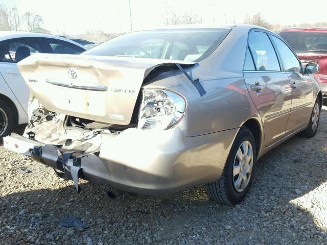 4T1BE32K12U036605 - 2002 TOYOTA CAMRY LE GOLD photo 4