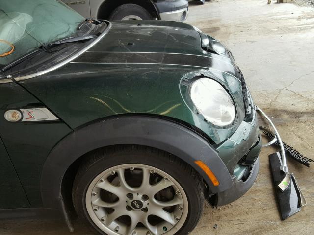 WMWZP3C50BTX82794 - 2011 MINI COOPER S GREEN photo 9