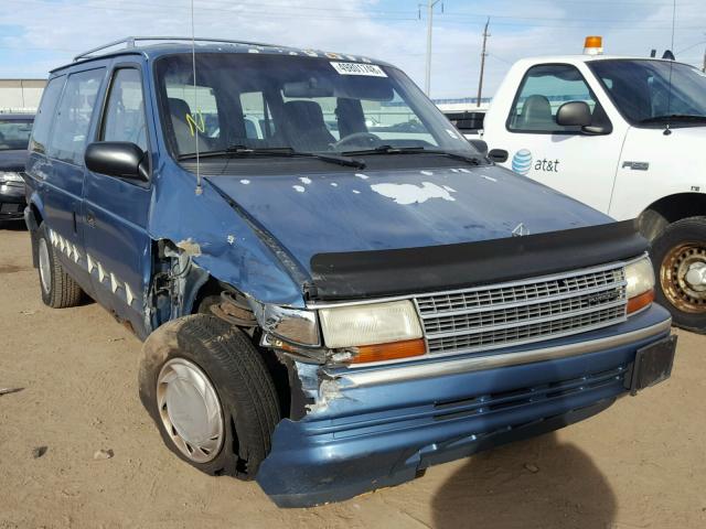 2P4GH2539NR762497 - 1992 PLYMOUTH VOYAGER BLUE photo 1