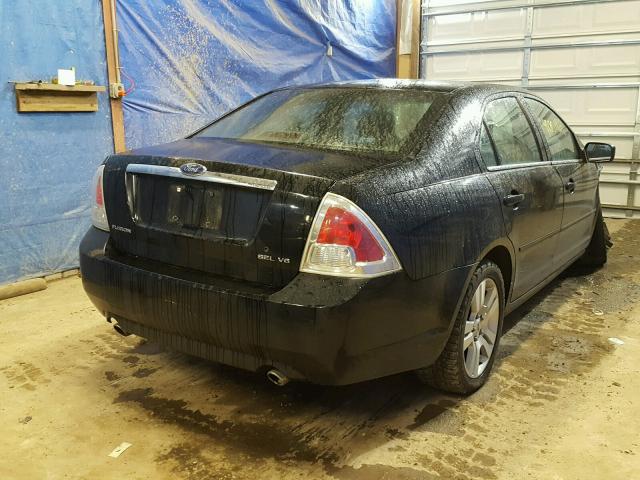 3FAFP08196R227897 - 2006 FORD FUSION SEL BLACK photo 4