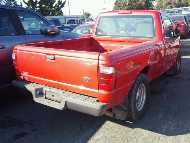 1FTYR10C81PA16173 - 2001 FORD RANGER RED photo 4