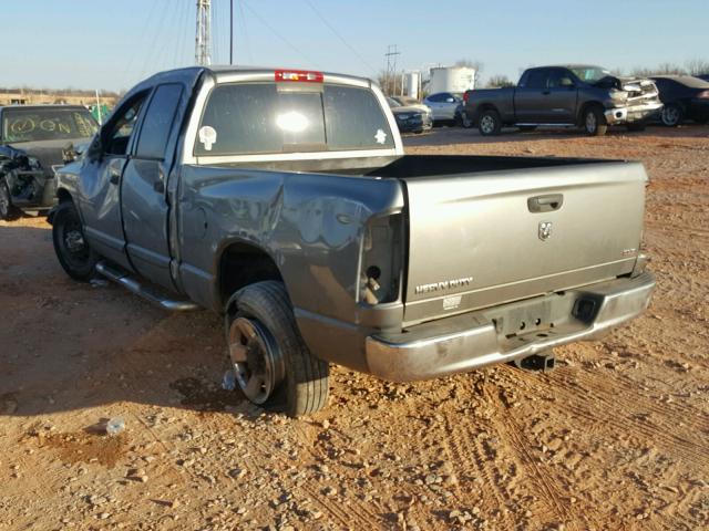 3D7KR28C05G760186 - 2005 DODGE RAM 2500 S GRAY photo 3