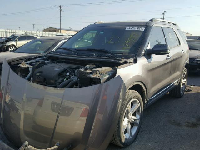 1FM5K7F89DGA79490 - 2013 FORD EXPLORER L SILVER photo 2