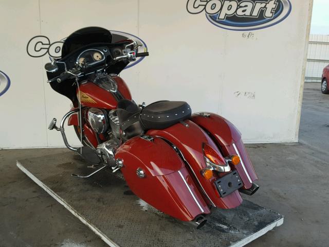 56KTCAAA7E3312012 - 2014 INDIAN MOTORCYCLE CO. CHIEFTAIN RED photo 3