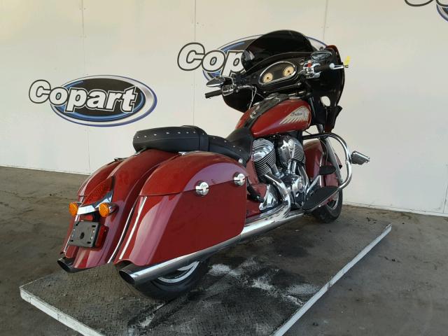 56KTCAAA7E3312012 - 2014 INDIAN MOTORCYCLE CO. CHIEFTAIN RED photo 4