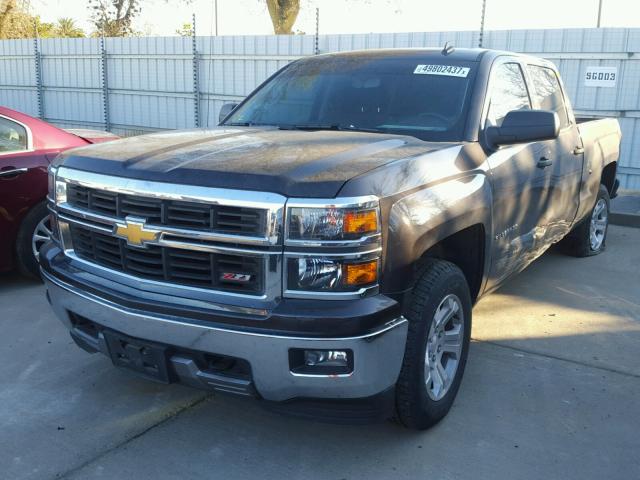 3GCUKREC2EG446527 - 2014 CHEVROLET SILVERADO GRAY photo 2