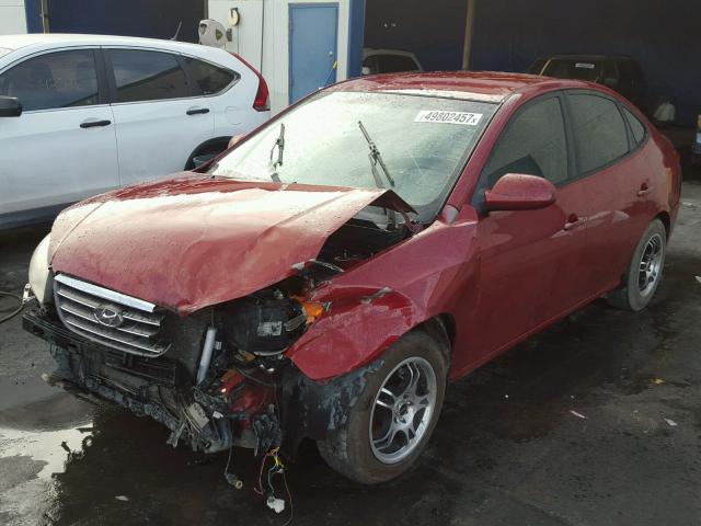 KMHDU46D48U362503 - 2008 HYUNDAI ELANTRA GL RED photo 2