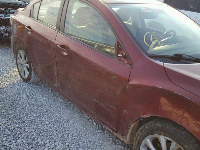 JM1BL1S53A1227998 - 2010 MAZDA 3 S RED photo 9