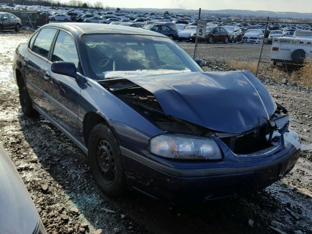 2G1WF55E129198261 - 2002 CHEVROLET IMPALA BLUE photo 1