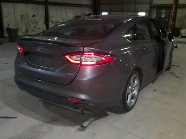 3FA6P0HRXDR357660 - 2013 FORD FUSION SE GRAY photo 4