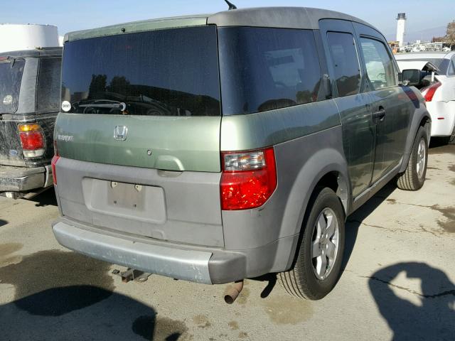 5J6YH175X4L001254 - 2004 HONDA ELEMENT EX GREEN photo 4