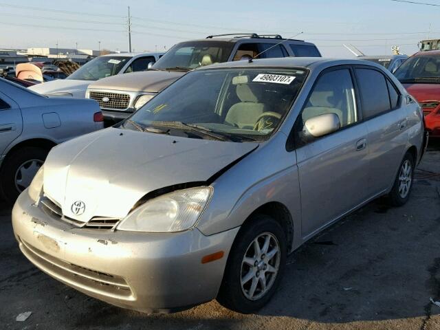 JT2BK18U420055093 - 2002 TOYOTA PRIUS SILVER photo 2