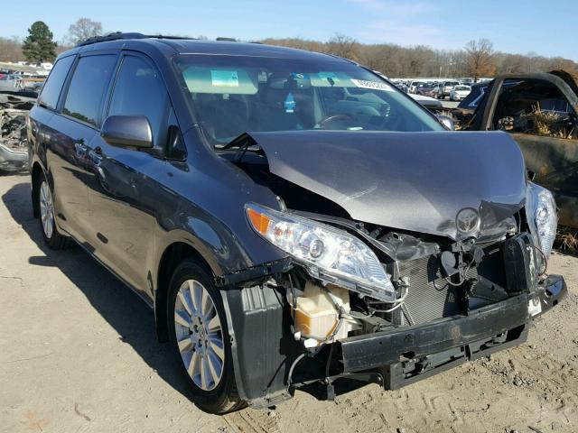 5TDYK3DC3CS218227 - 2012 TOYOTA SIENNA XLE GRAY photo 1