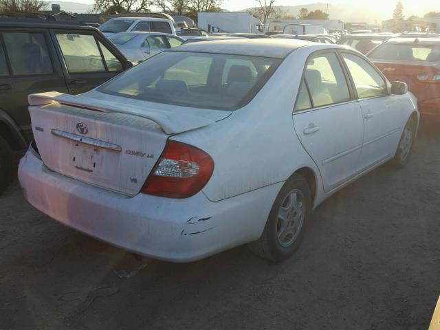 4T1BF30K93U037874 - 2003 TOYOTA CAMRY LE WHITE photo 4