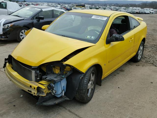 1G1AT18HX97247518 - 2009 CHEVROLET COBALT LT YELLOW photo 2