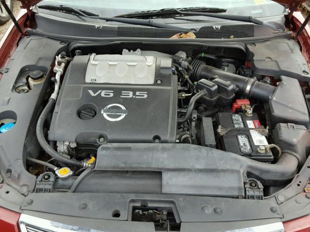 1N4BA41E27C822675 - 2007 NISSAN MAXIMA SE RED photo 7