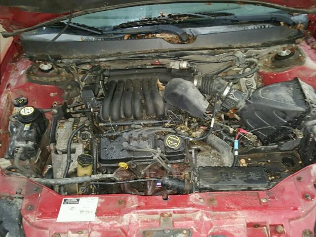 1FAFP53U31G209569 - 2001 FORD TAURUS SE RED photo 7