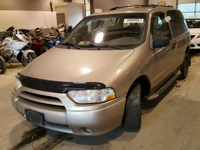 4N2ZN16T01D824989 - 2001 NISSAN QUEST SE GOLD photo 2