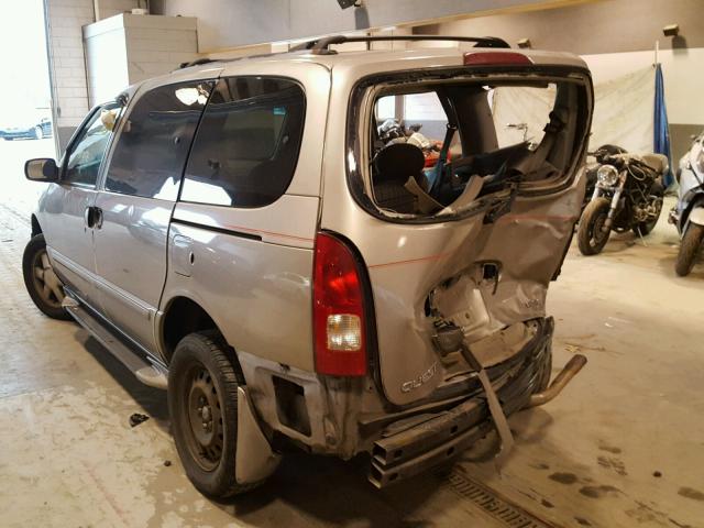 4N2ZN16T01D824989 - 2001 NISSAN QUEST SE GOLD photo 3