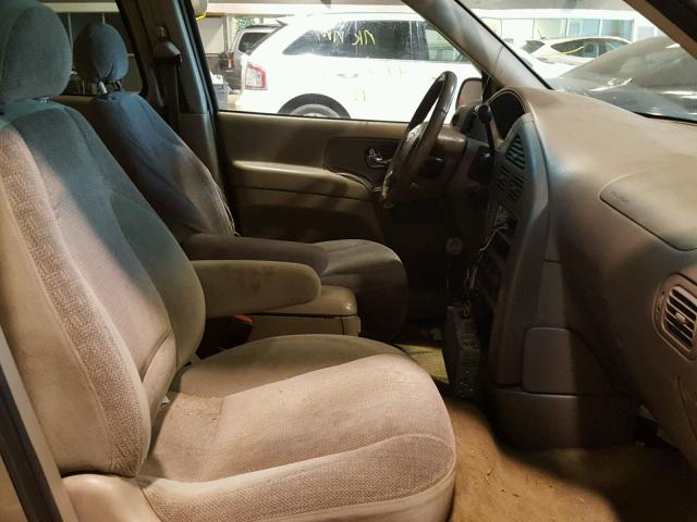 4N2ZN16T01D824989 - 2001 NISSAN QUEST SE GOLD photo 5