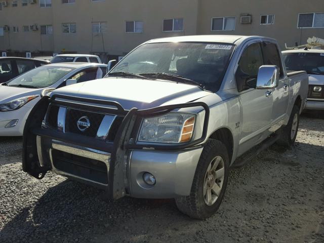 1N6AA07B44N546623 - 2004 NISSAN TITAN XE SILVER photo 2