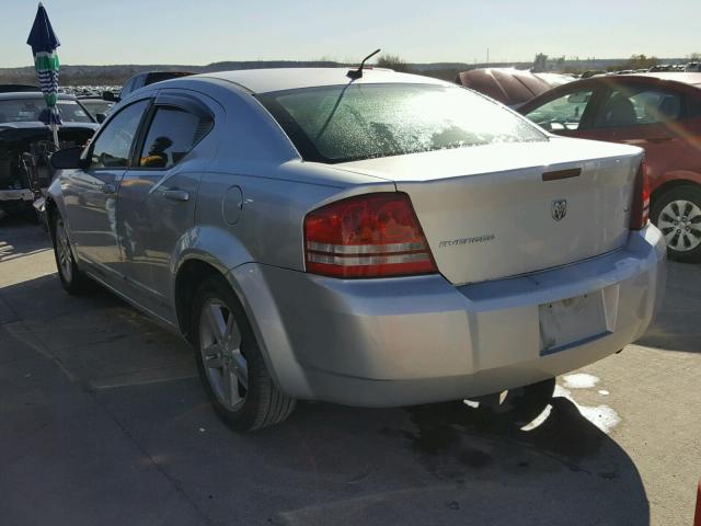 1B3LC56K38N603020 - 2008 DODGE AVENGER SX SILVER photo 3