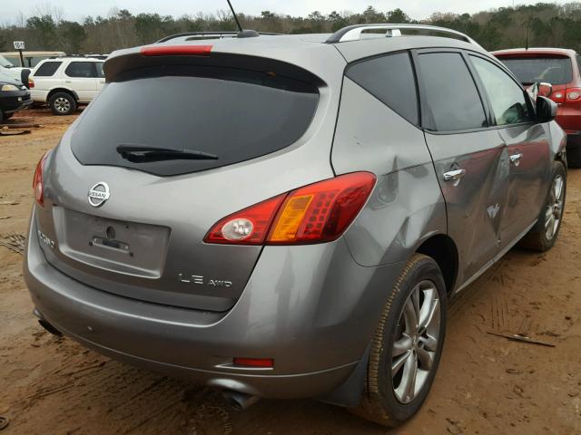 JN8AZ18W89W120653 - 2009 NISSAN MURANO S SILVER photo 4