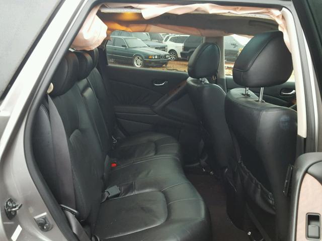 JN8AZ18W89W120653 - 2009 NISSAN MURANO S SILVER photo 6