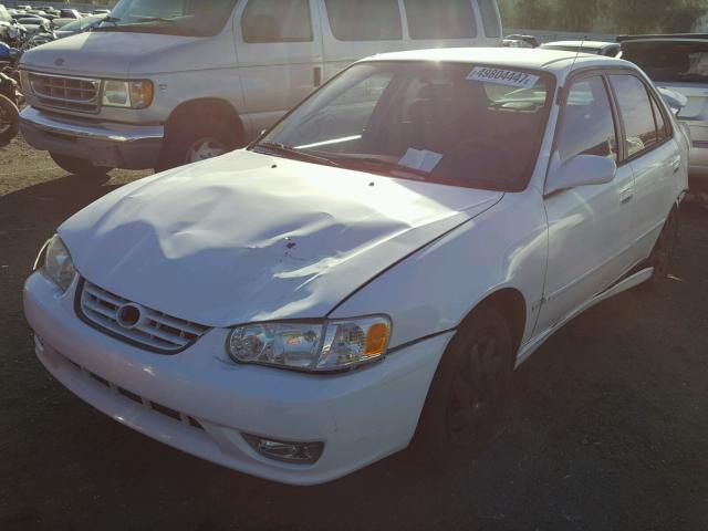 1NXBR12E61Z502594 - 2001 TOYOTA COROLLA CE WHITE photo 2