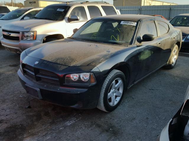 2B3LA43R18H274540 - 2008 DODGE CHARGER BLACK photo 2