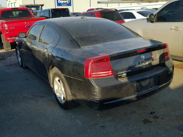 2B3LA43R18H274540 - 2008 DODGE CHARGER BLACK photo 3