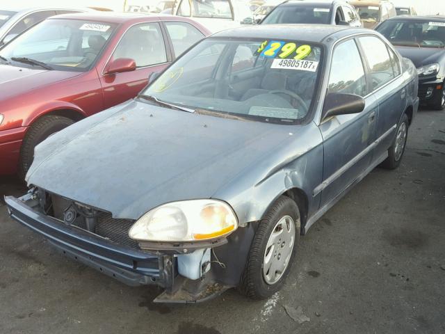 1HGEJ6508TL021116 - 1996 HONDA CIVIC LX BLUE photo 2