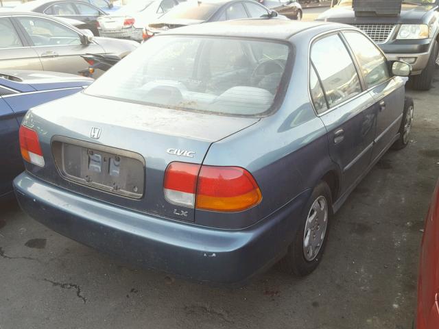 1HGEJ6508TL021116 - 1996 HONDA CIVIC LX BLUE photo 4