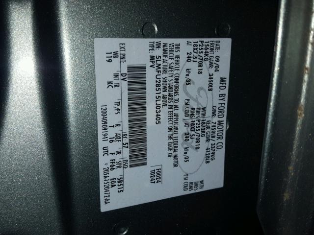 5LMFU28515LJ03405 - 2005 LINCOLN NAVIGATOR 绿色 照片 10