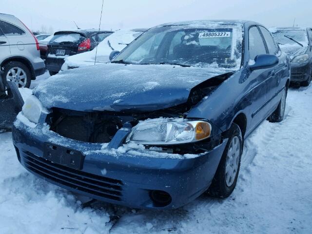 3N1CB51D72L674919 - 2002 NISSAN SENTRA XE BLUE photo 2