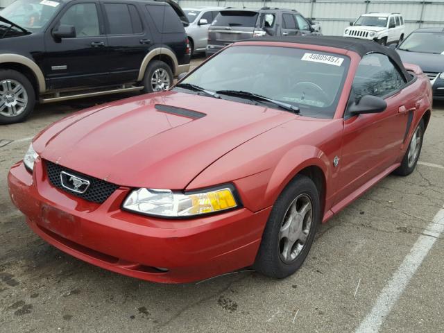 1FAFP45X8XF166315 - 1999 FORD MUSTANG GT BURGUNDY photo 2