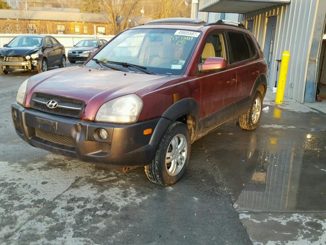 KM8JN72D26U364562 - 2006 HYUNDAI TUCSON GLS BURGUNDY photo 2