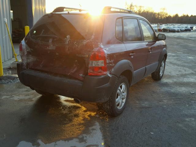 KM8JN72D26U364562 - 2006 HYUNDAI TUCSON GLS BURGUNDY photo 4