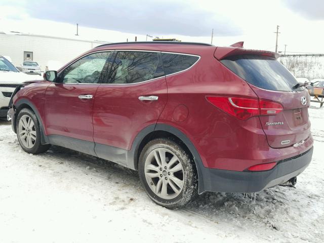 5XYZUDLA8DG118482 - 2013 HYUNDAI SANTA FE S RED photo 3