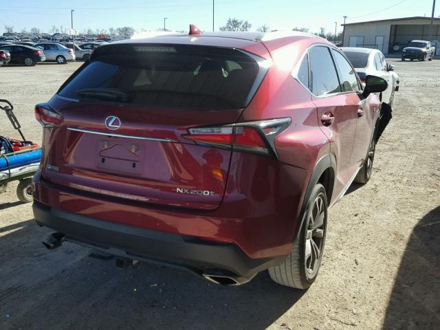 JTJYARBZ4F2006362 - 2015 LEXUS NX 200T RED photo 4