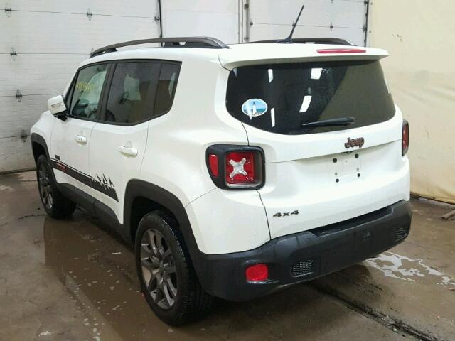 ZACCJBBTXGPD62435 - 2016 JEEP RENEGADE L WHITE photo 3