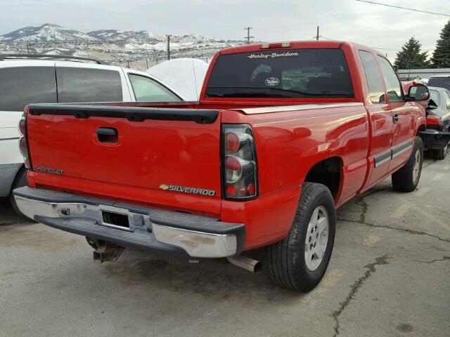 1GCEK19B85Z338050 - 2005 CHEVROLET SILVERADO RED photo 4